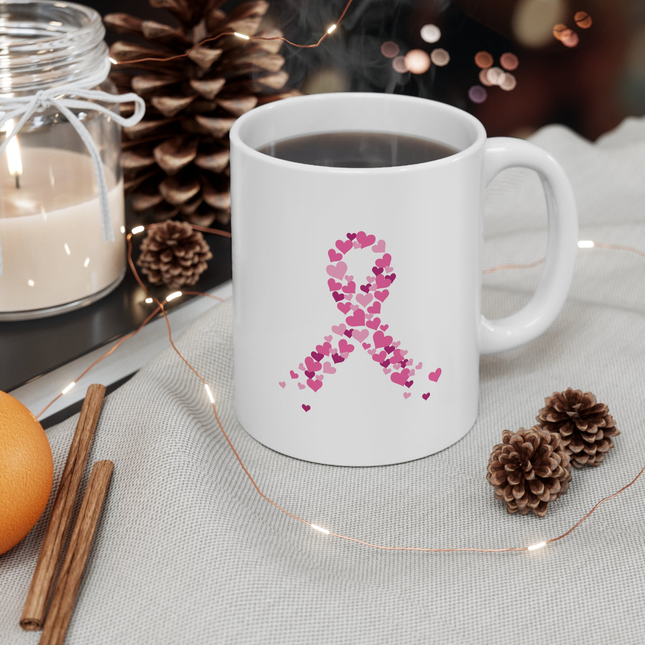 Breast Cancer Ribbon Mug