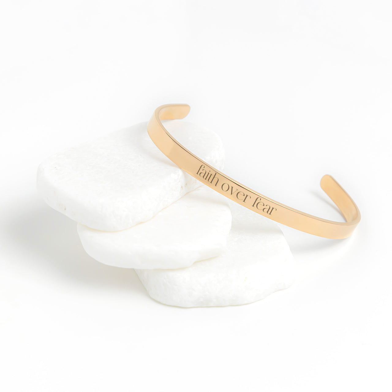 Faith Over Fear Cuff Bracelet