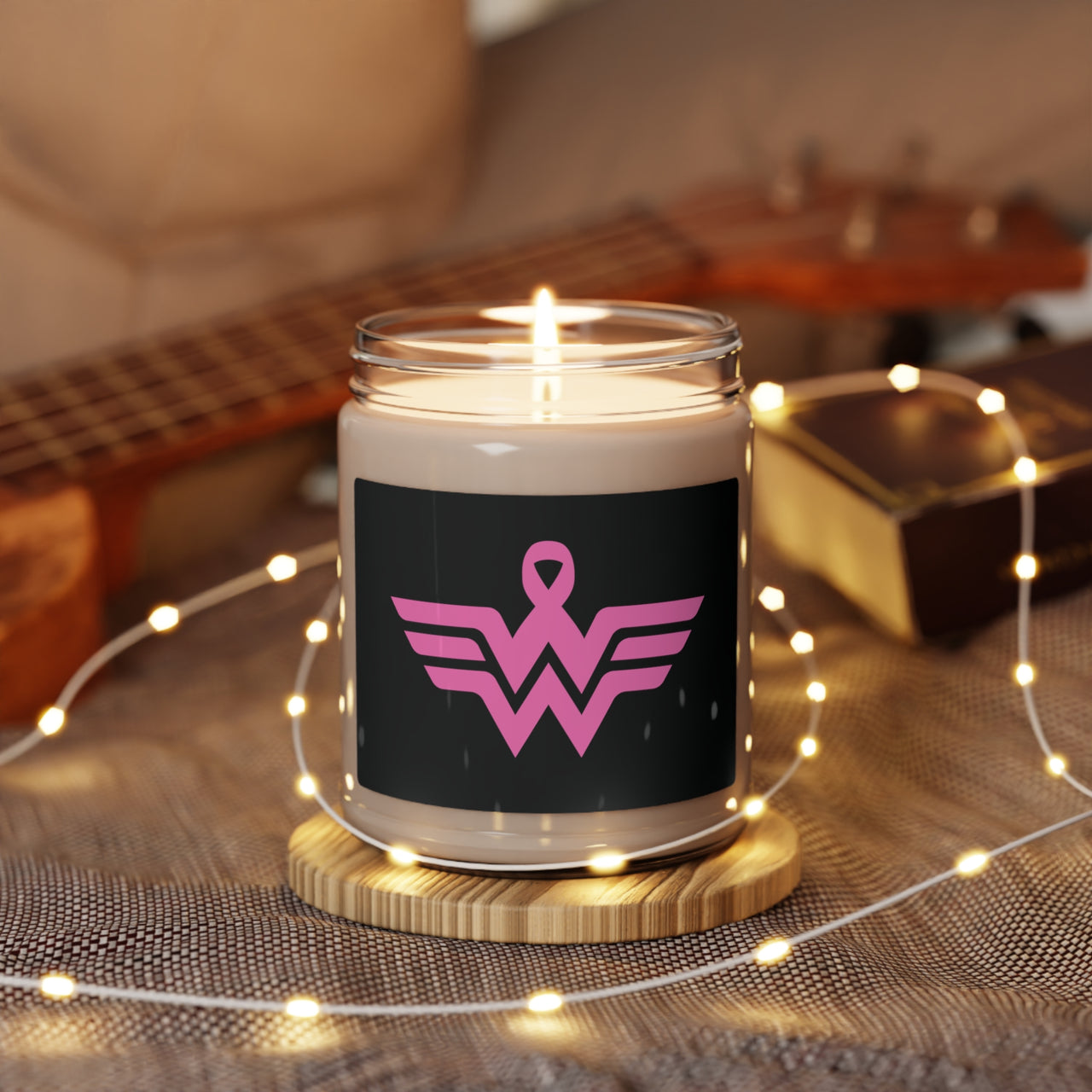 Breast Cancer Warrior Candle